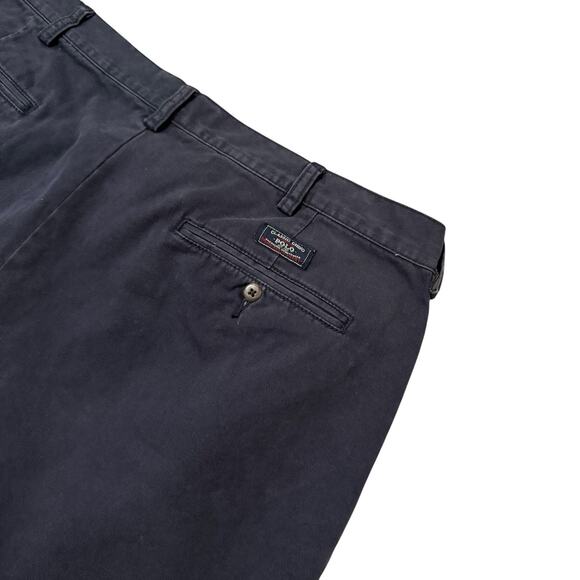 Polo Ralph Lauren Shorts Men’s Size 42 Navy The Tyler Pleated Casual Chino New - Picture 4 of 6